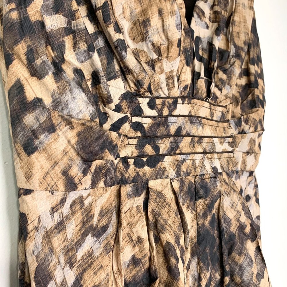 SUZI CHIN for Maggy‎ Boutique Animal Print Sleeveless Sheath Dress Sz 6P - Picture 4 of 9